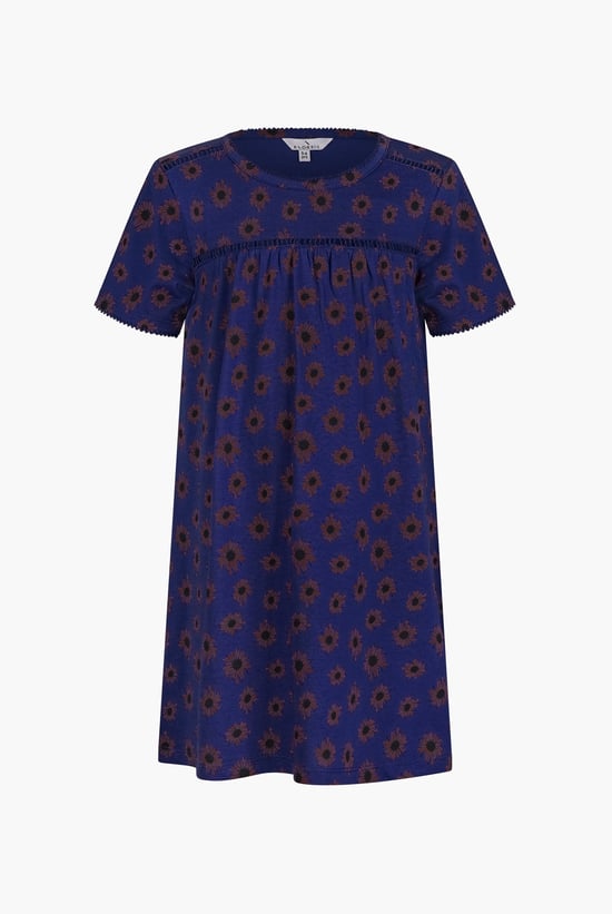 Girls Lace Details Sunflower Print Dress  (5yrs - 11yrs)