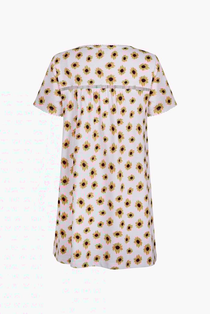 Girls Lace Details Sunflower Print Dress  (5yrs - 11yrs)