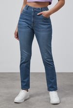 Mid Waist Slim Fit Jeans