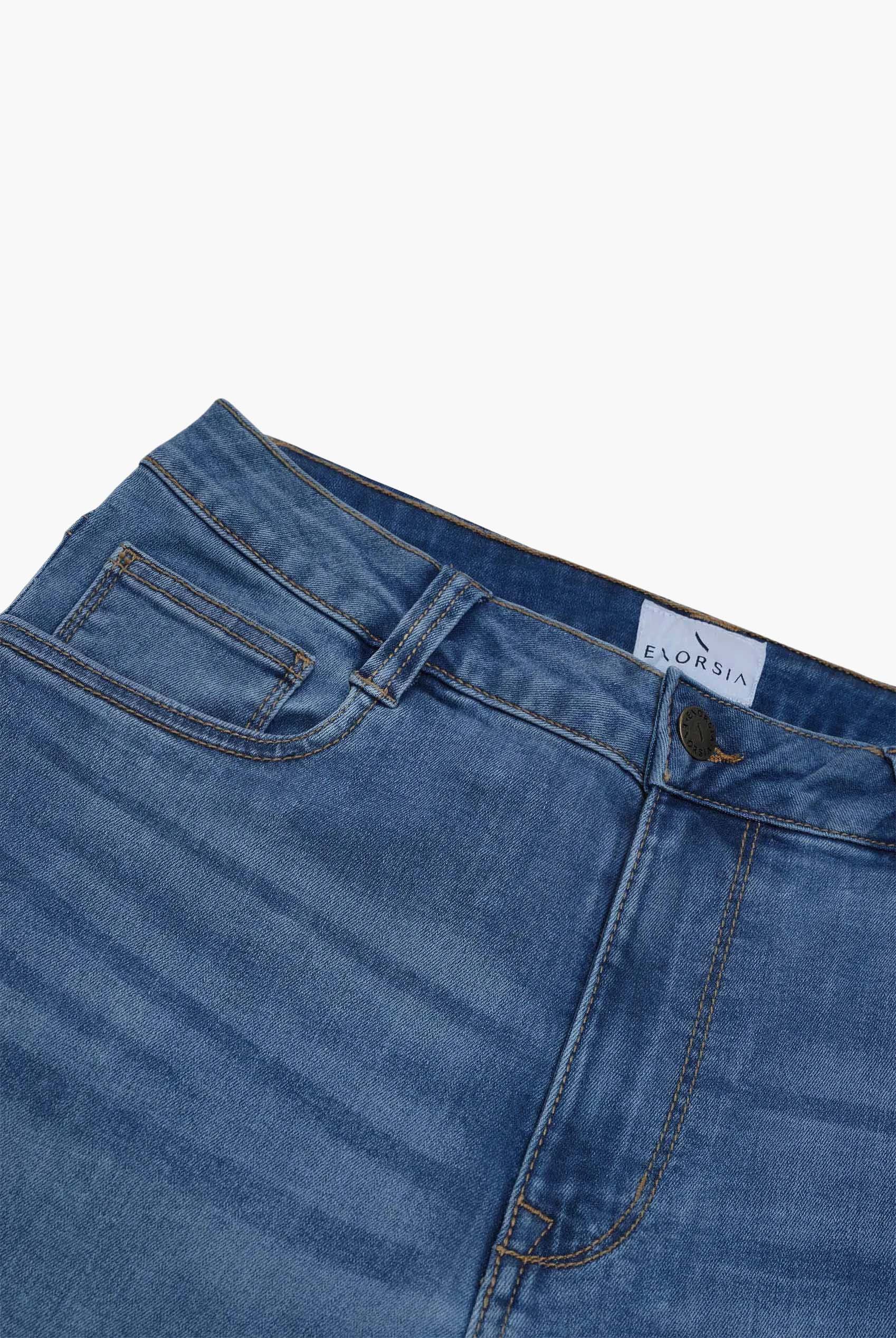 Mid Waist Slim Fit Jeans