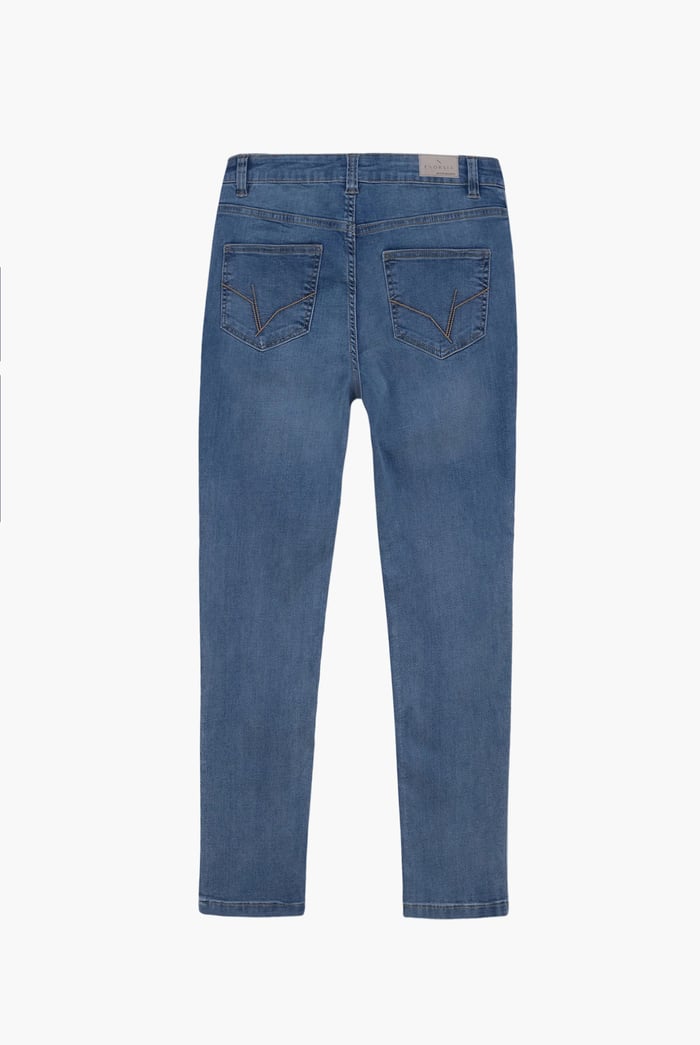 Mid Waist Slim Fit Jeans