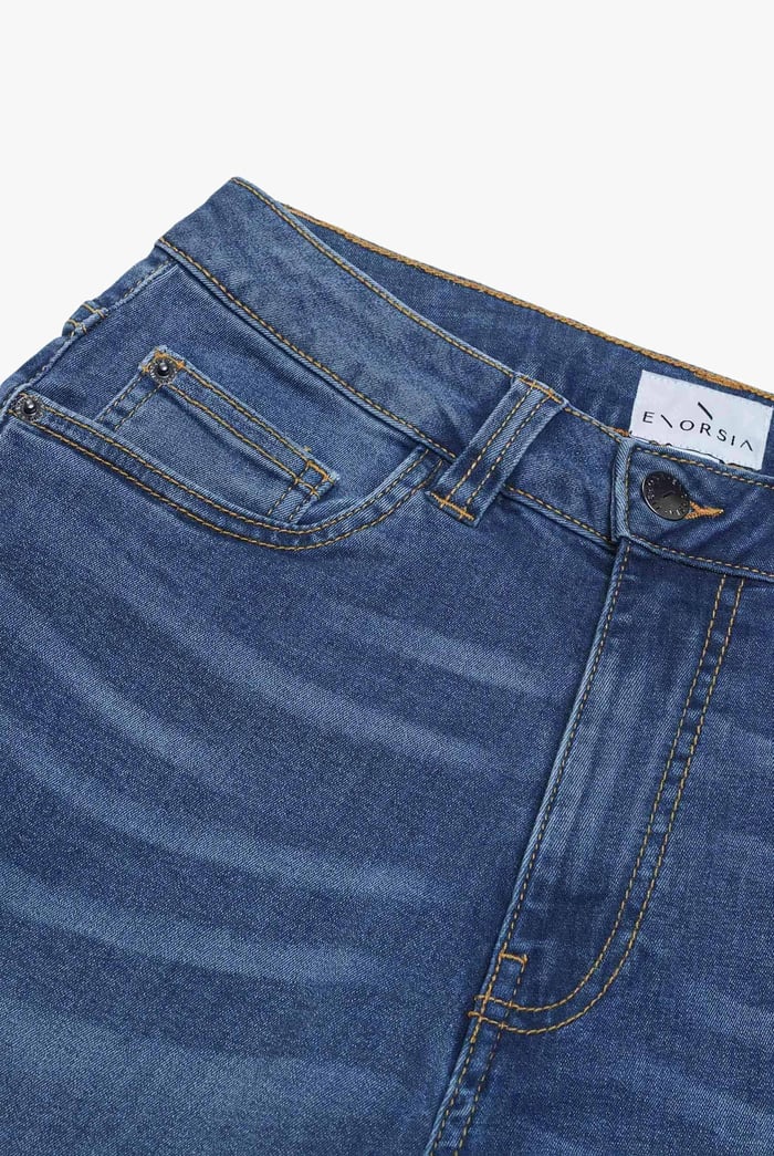 High Waist Girlfriend Fit Leg Jeans