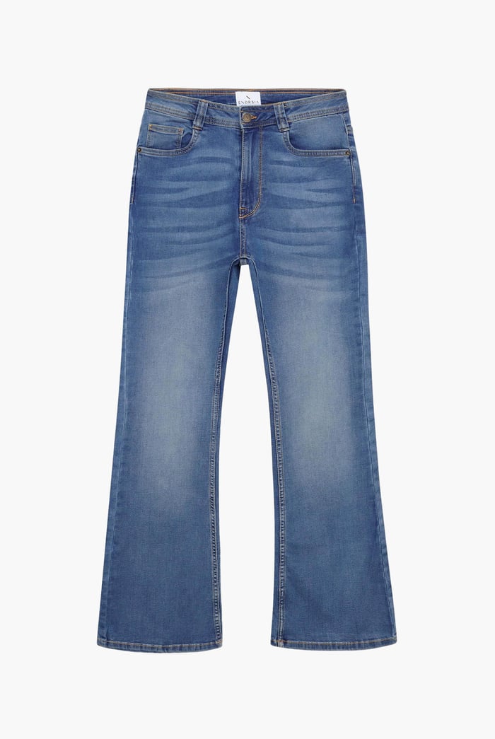 Mid Waist Flare Jeans
