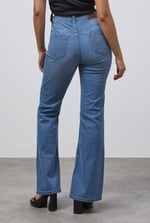 Mid Waist Flare Jeans
