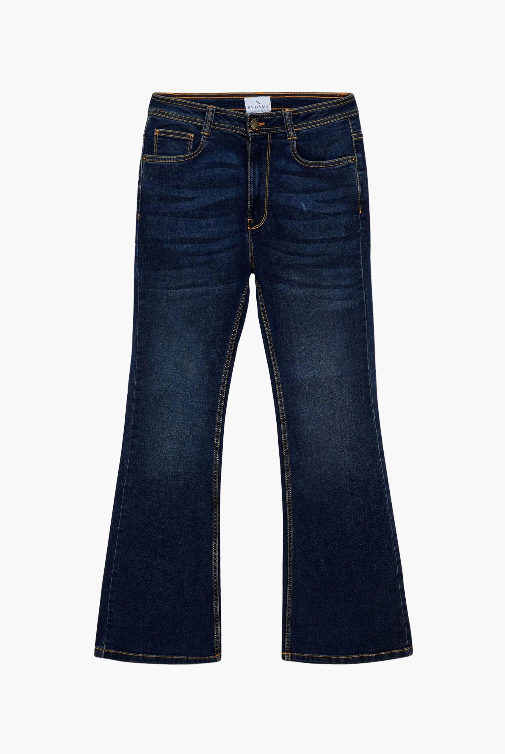 Mid Waist Flare Jeans