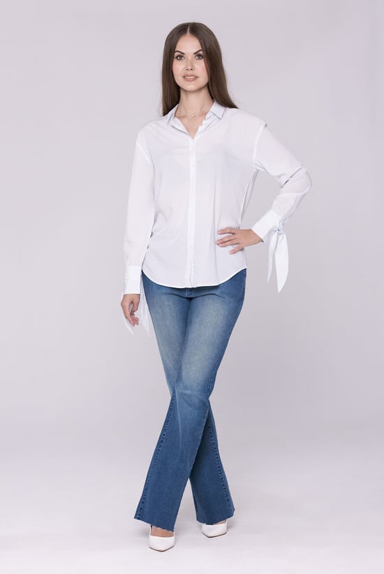 High Waist Raw Hem Flared Jeans