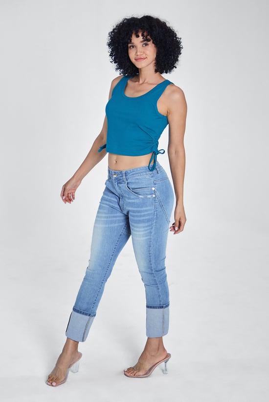 Mid Waist Skinny Jeans