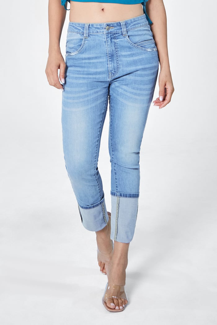 Mid Waist Skinny Jeans