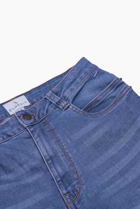 Mid Blue Mid Waist Skinny Jeans