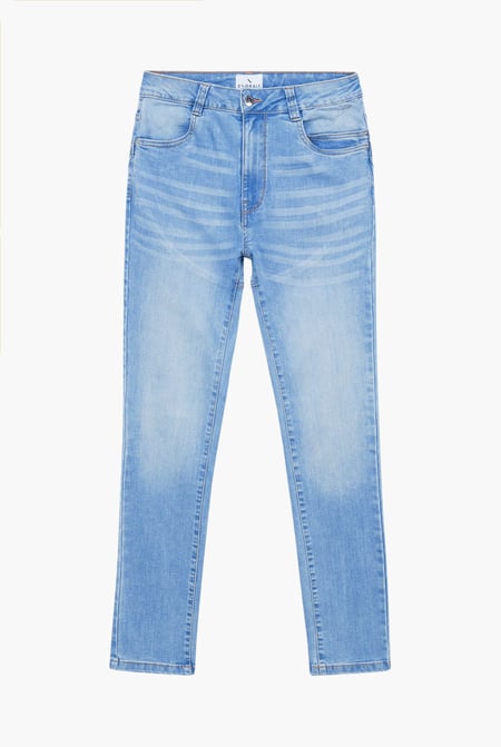 Light Blue Mid Waist Skinny Jeans