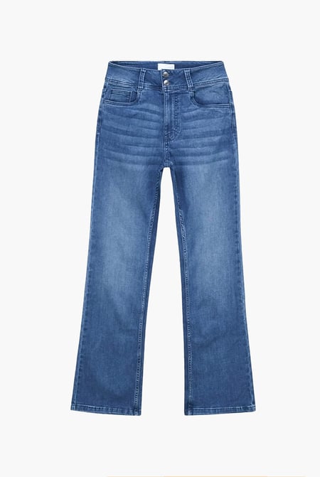 Mid Blue Slim shape Boot cut Jeans