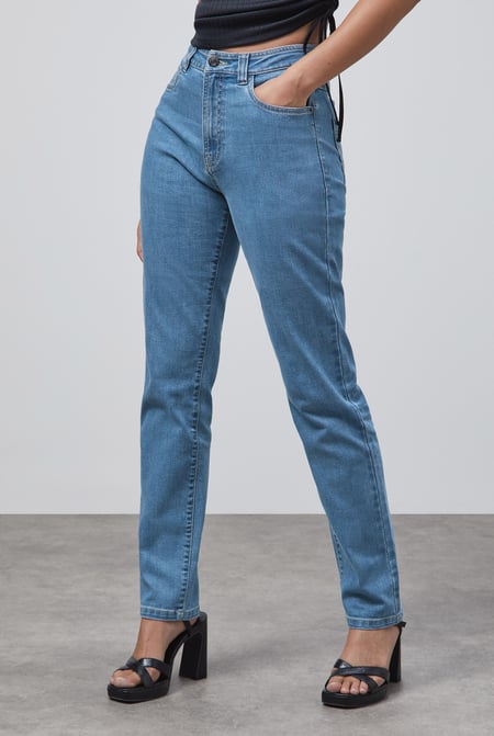 Light Blue Enorsia Authentic High Waist Boyfriend Jeans