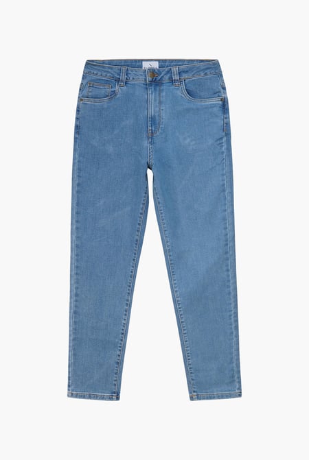 Light Blue Enorsia Authentic High Waist Boyfriend Jeans