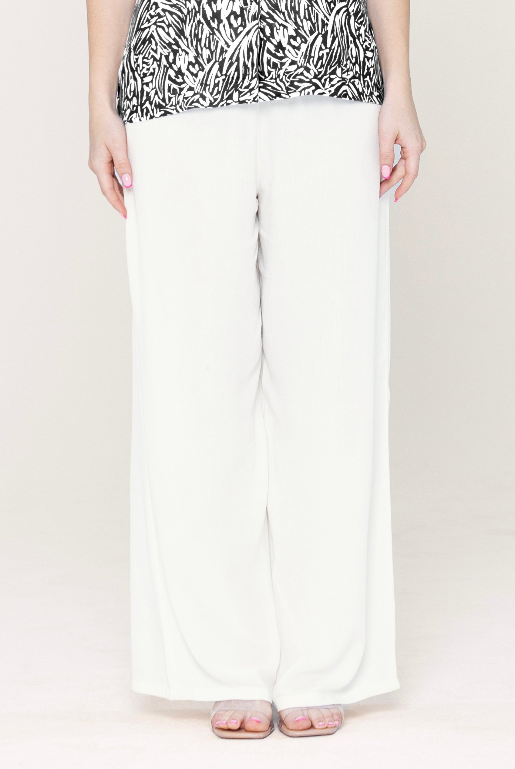 Crepe Viscose Wide Leg Trousers