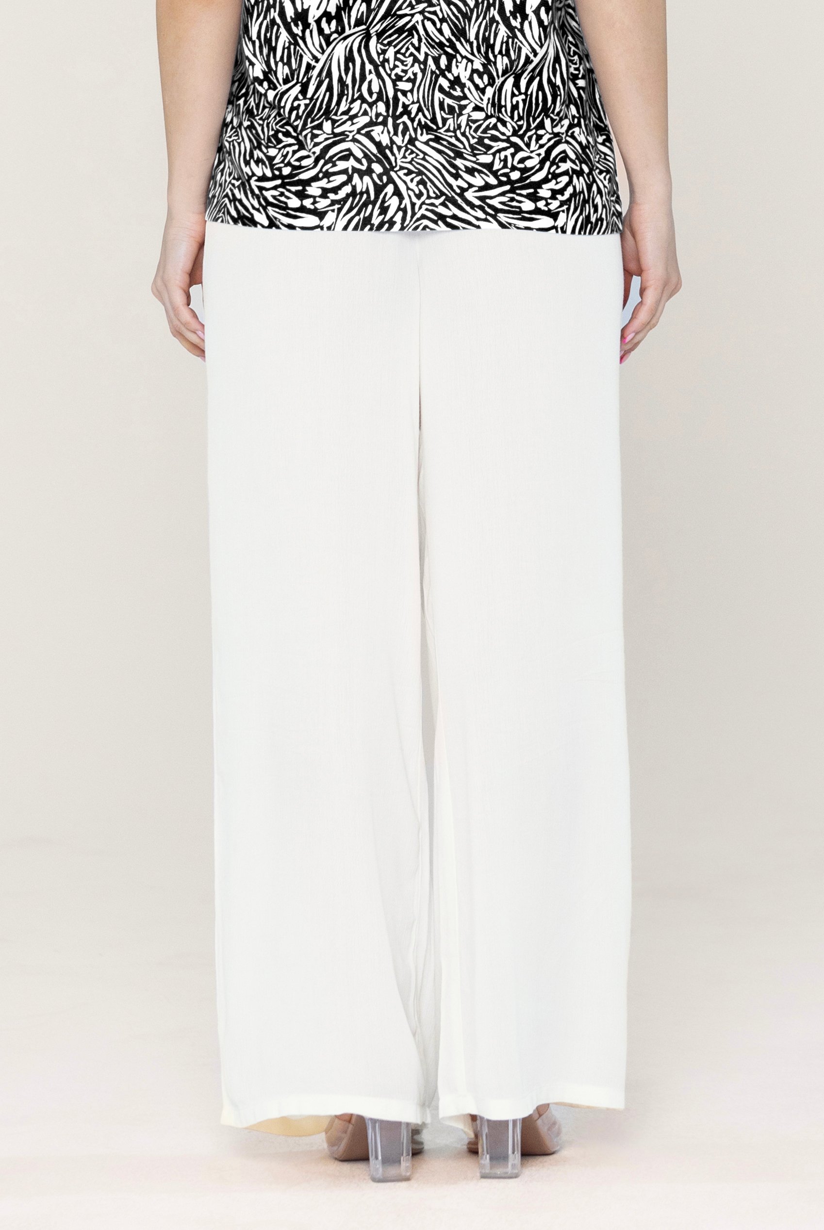 Crepe Viscose Wide Leg Trousers