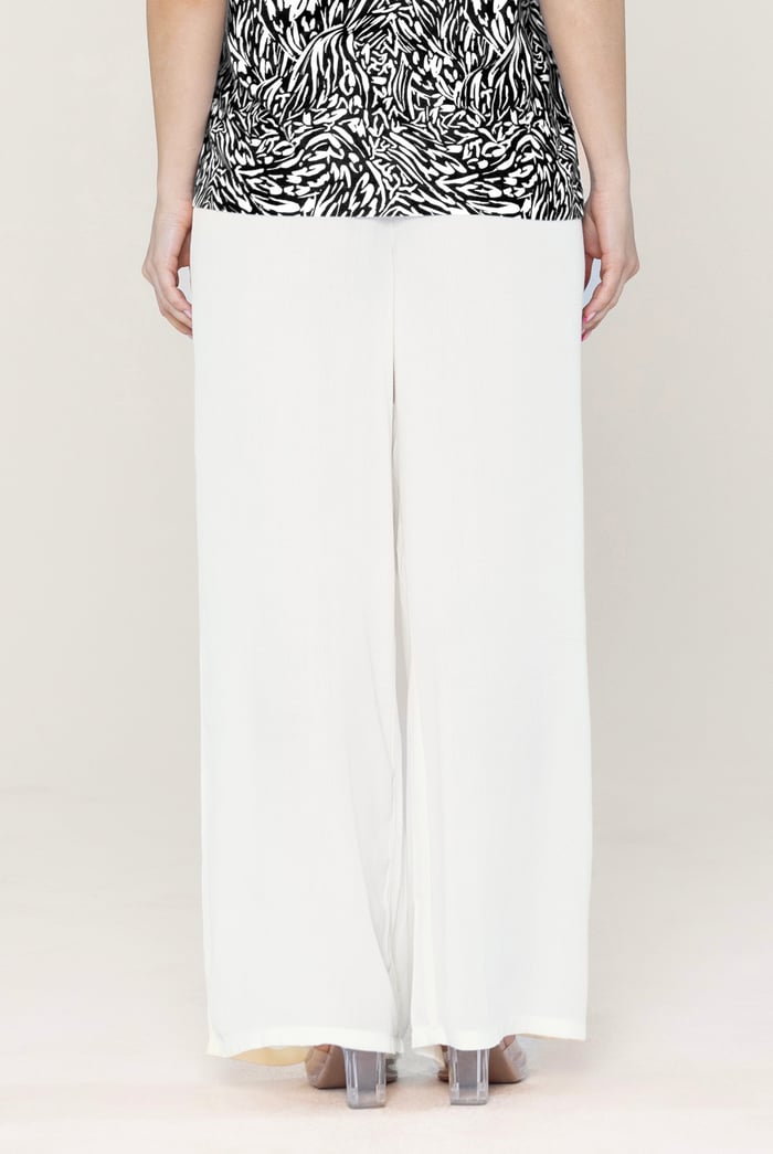 Crepe Viscose Wide Leg Trousers