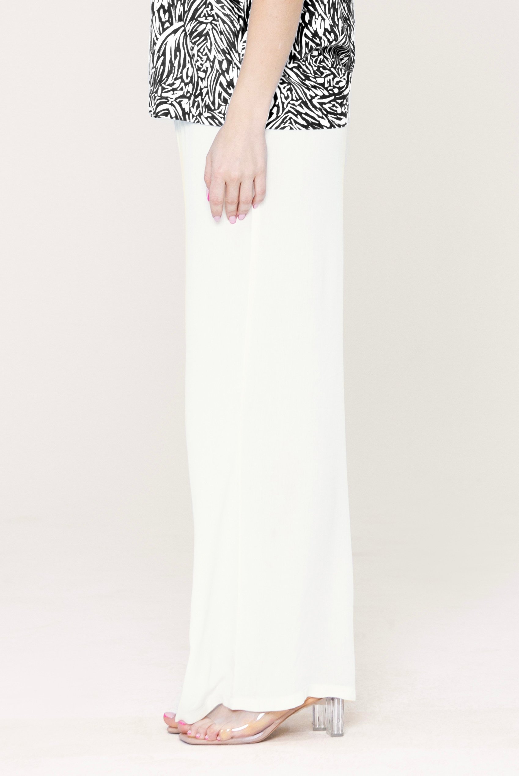 Crepe Viscose Wide Leg Trousers