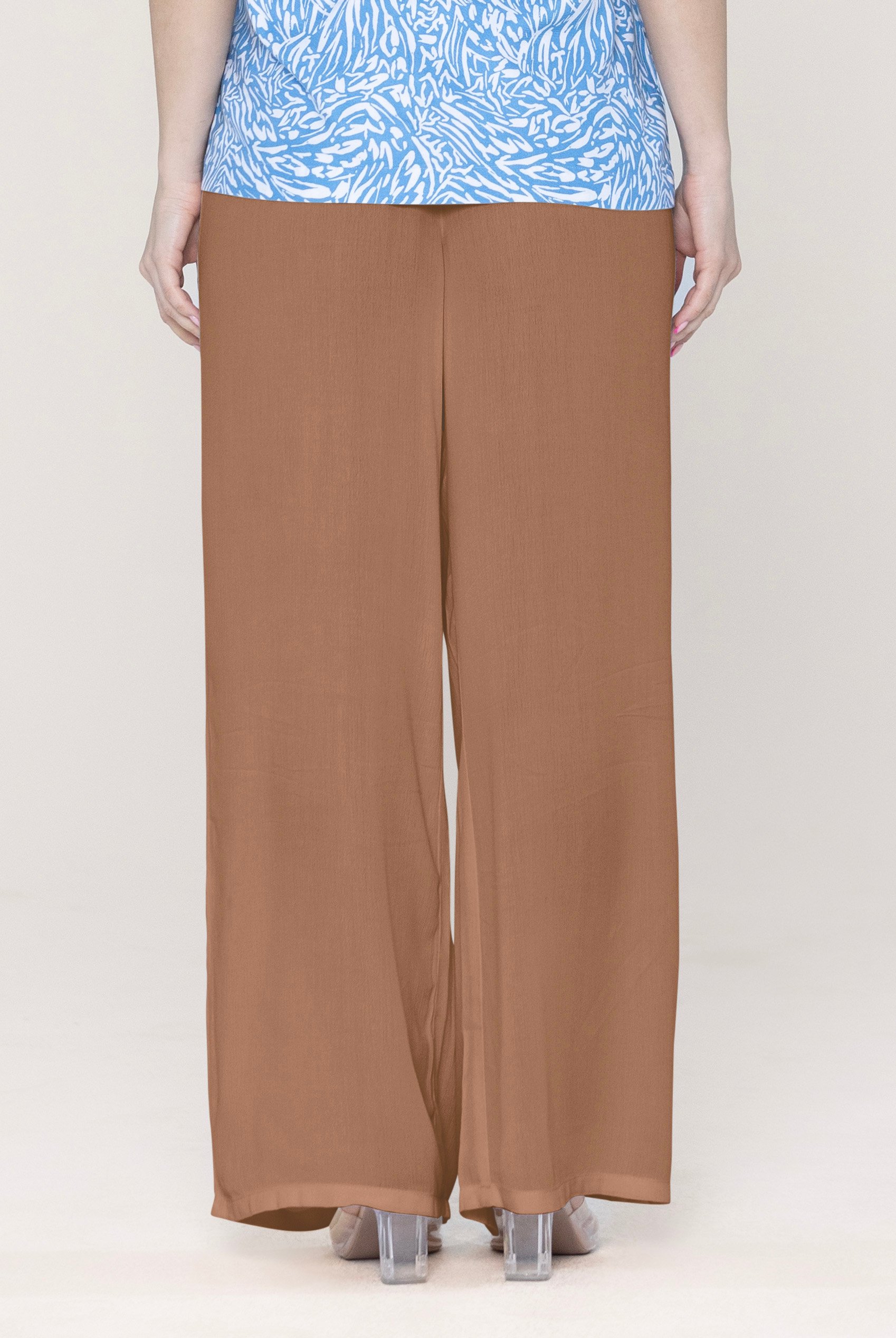 Crepe Viscose Wide Leg Trousers