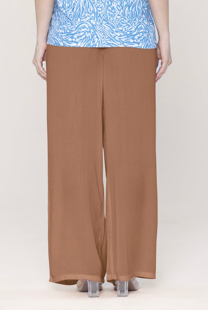 Crepe Viscose Wide Leg Trousers