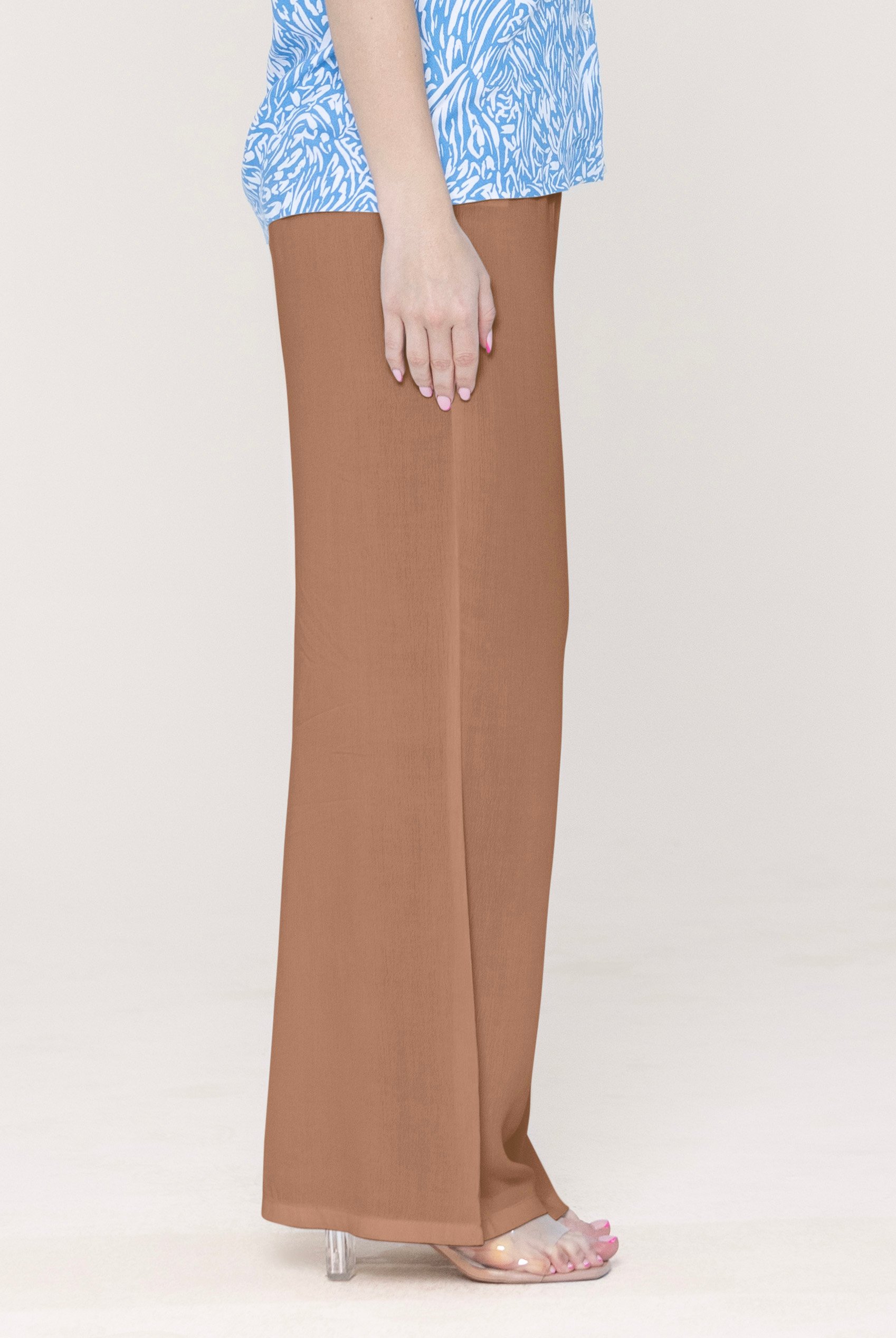 Crepe Viscose Wide Leg Trousers