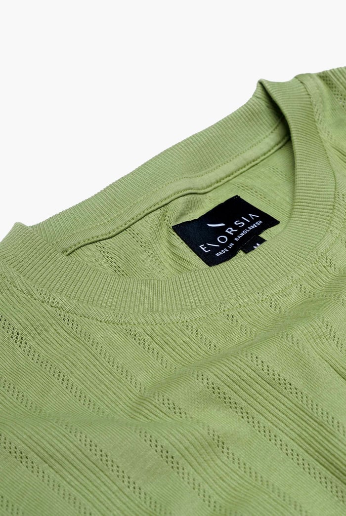 Ribbed Short Sleeve T-Shirt