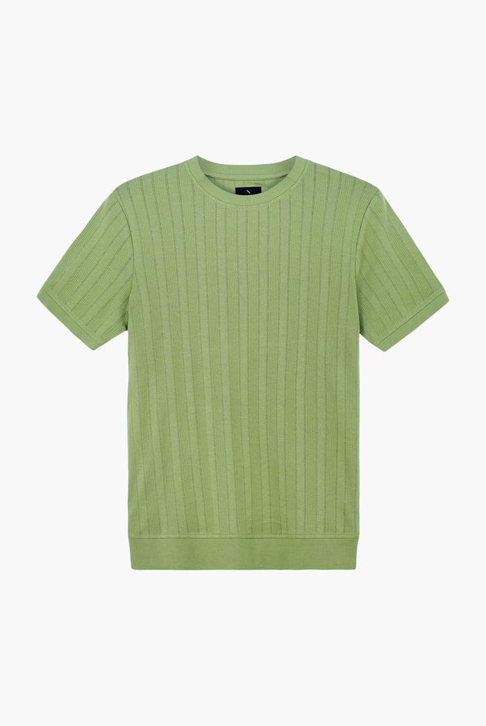 Ribbed Short Sleeve T-Shirt