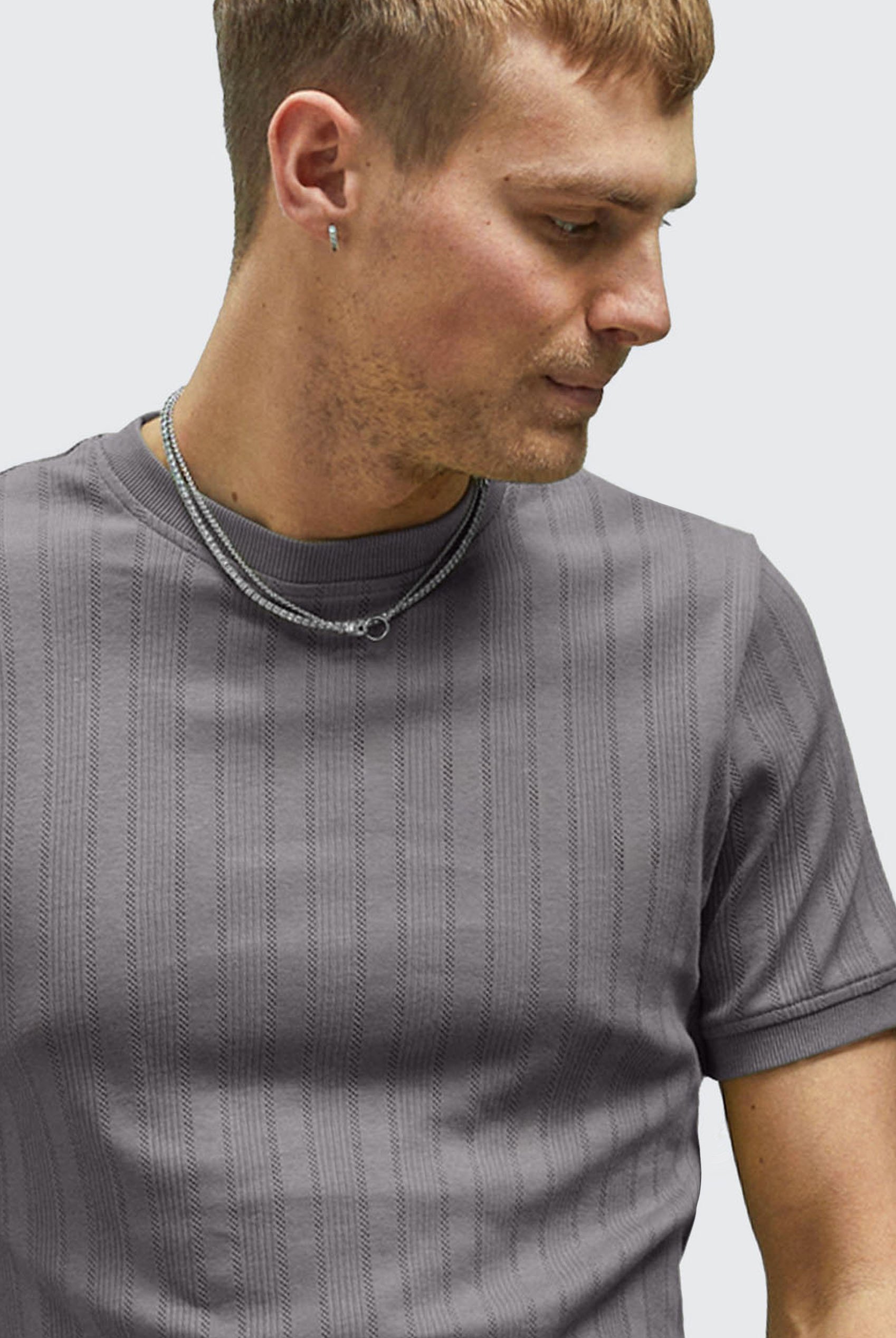 Ribbed Short Sleeve T-Shirt