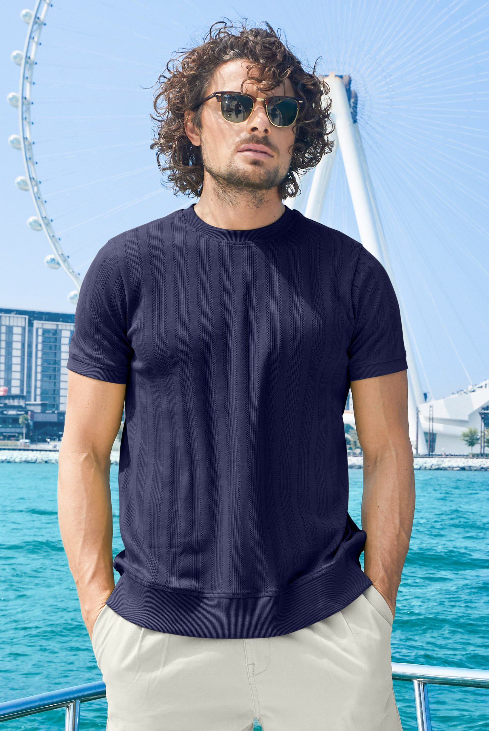 Ribbed Short Sleeve T-Shirt
