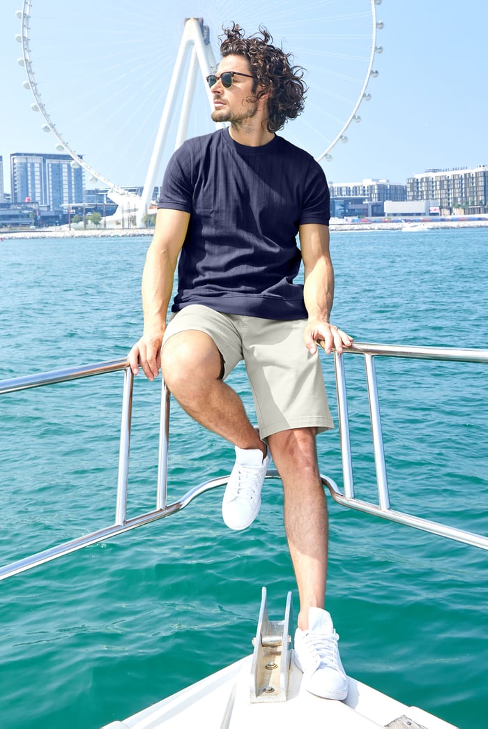 Ribbed Short Sleeve T-Shirt