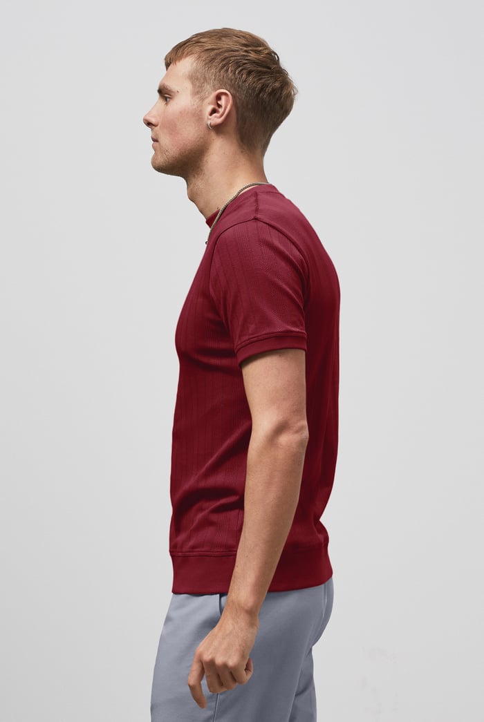 Ribbed Short Sleeve T-Shirt