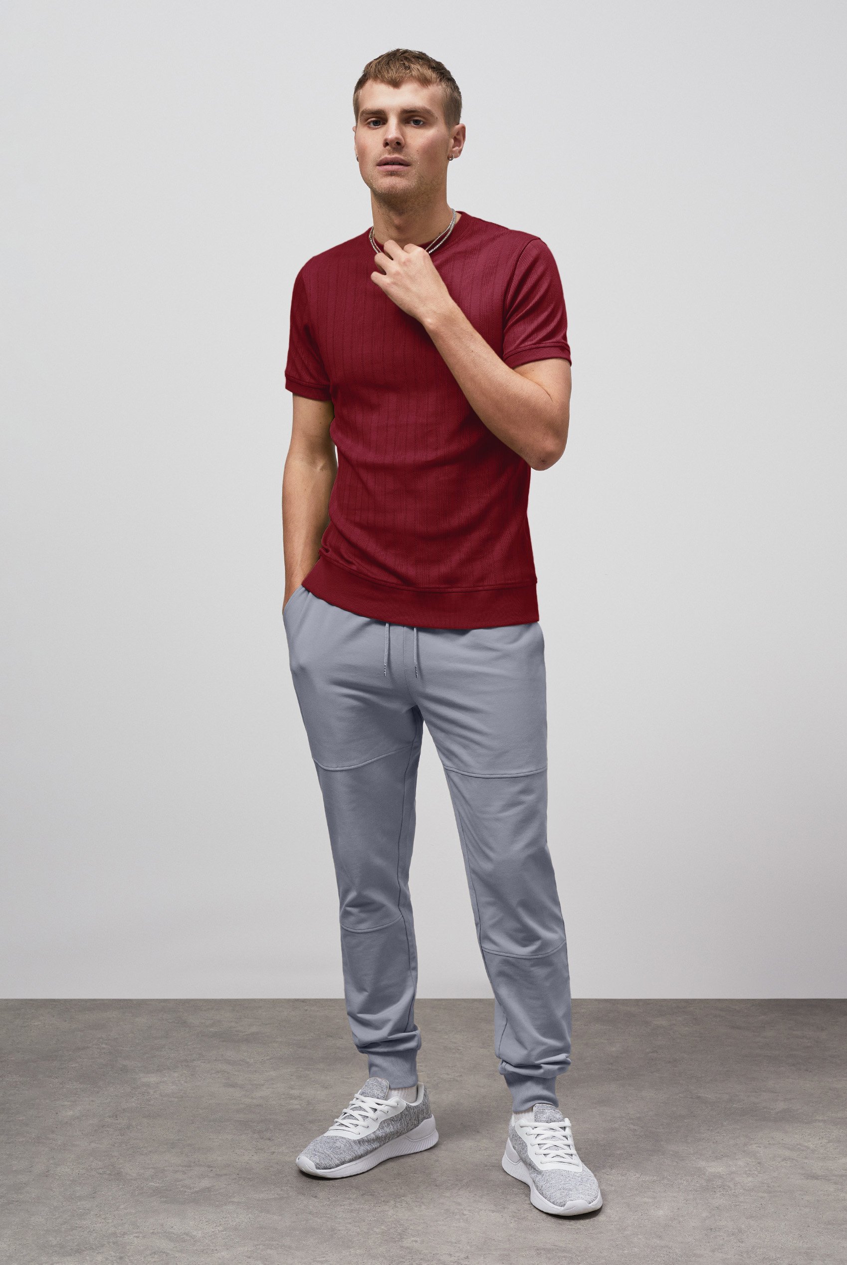 Ribbed Short Sleeve T-Shirt