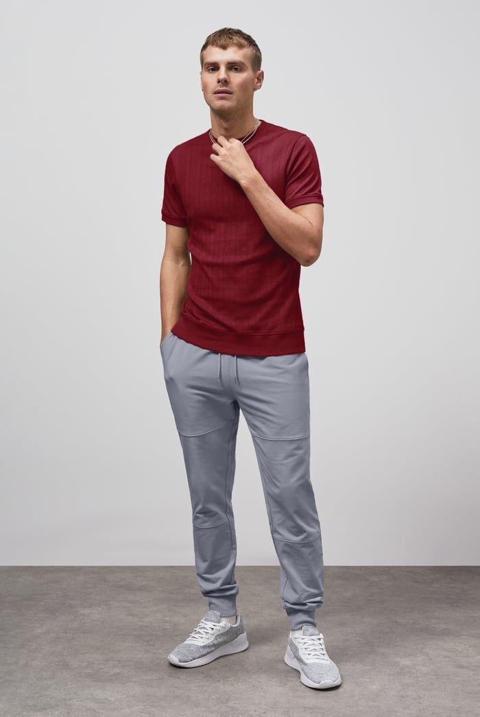 Ribbed Short Sleeve T-Shirt