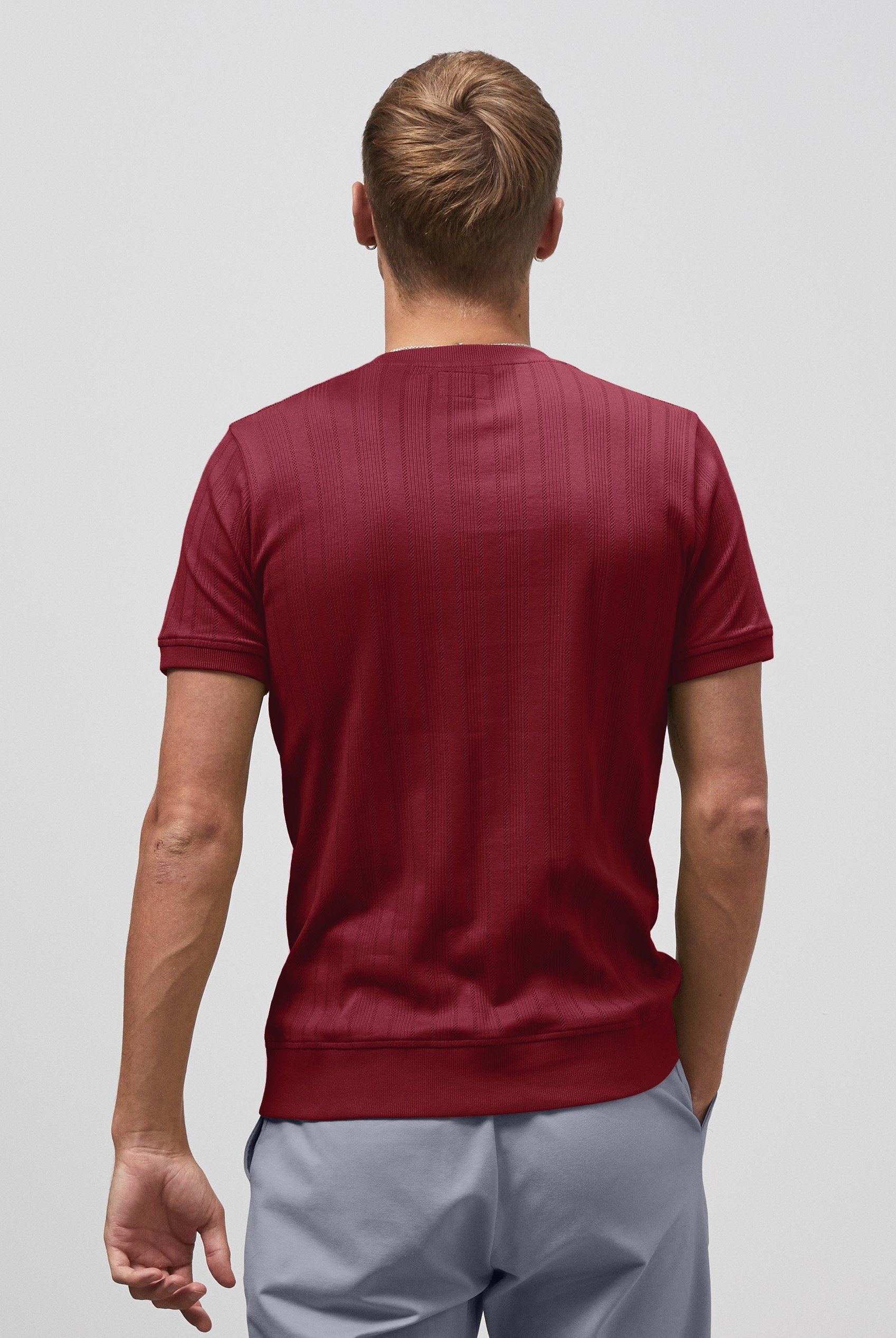 Ribbed Short Sleeve T-Shirt