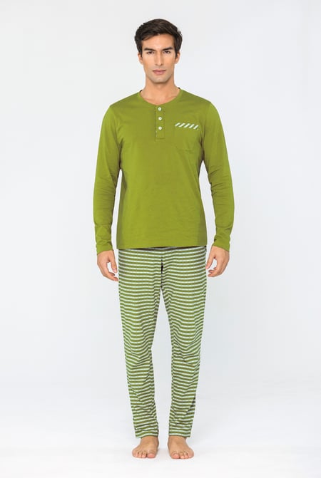 Navy Cotton Rich Jersey Pyjamas Set