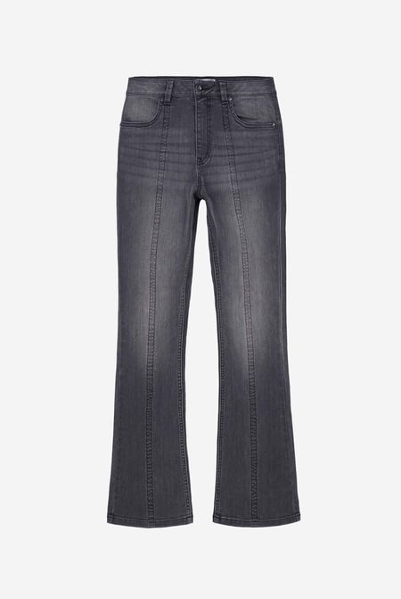 Womens Grey Grey Stretch Flare Jeans