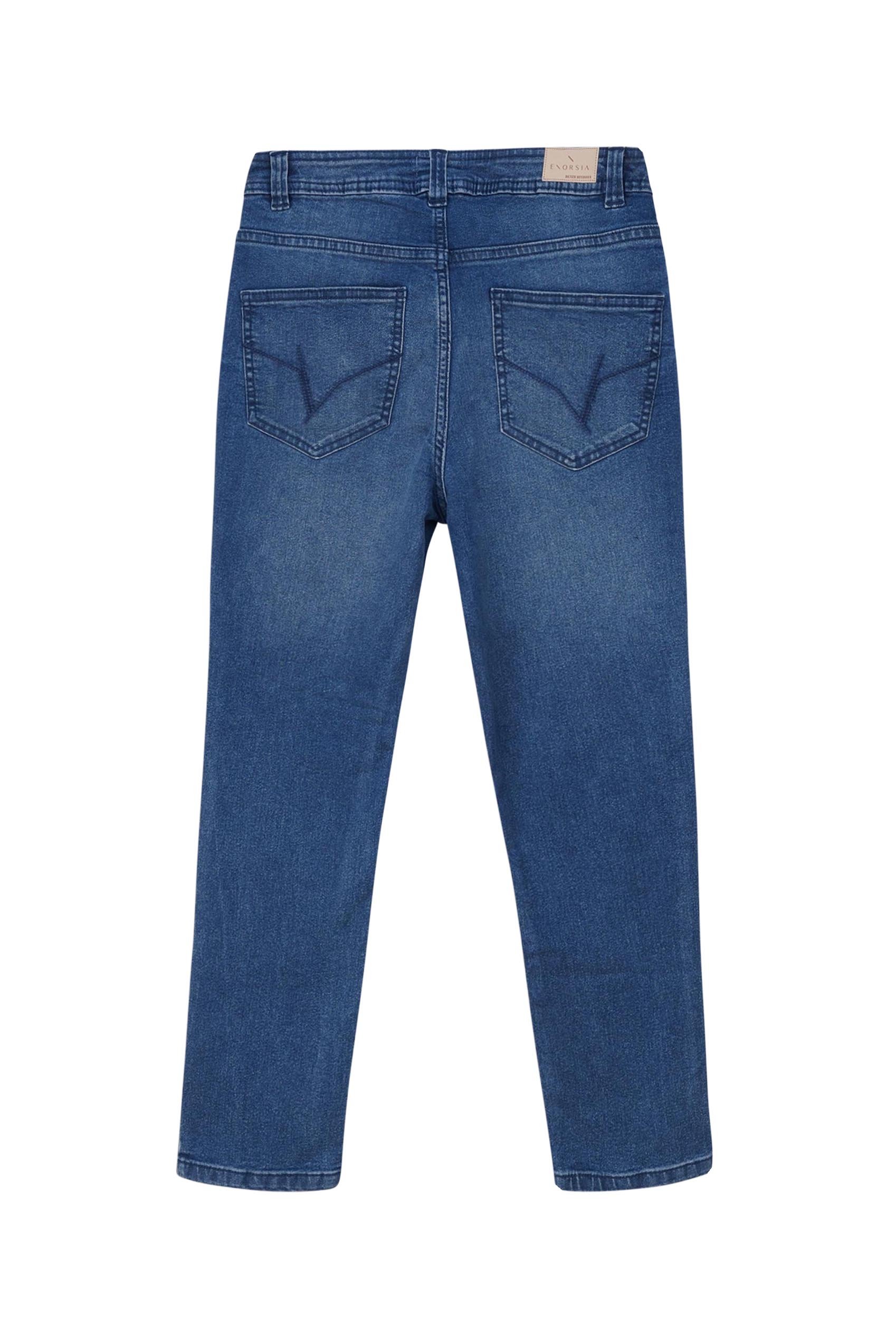 Mid Waist Ankle Length Jeans