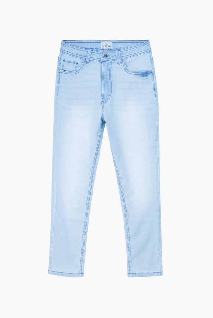 Mid Waist Ankle Length Jeans