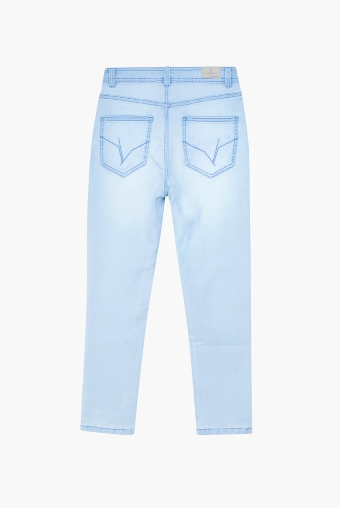 Mid Waist Ankle Length Jeans