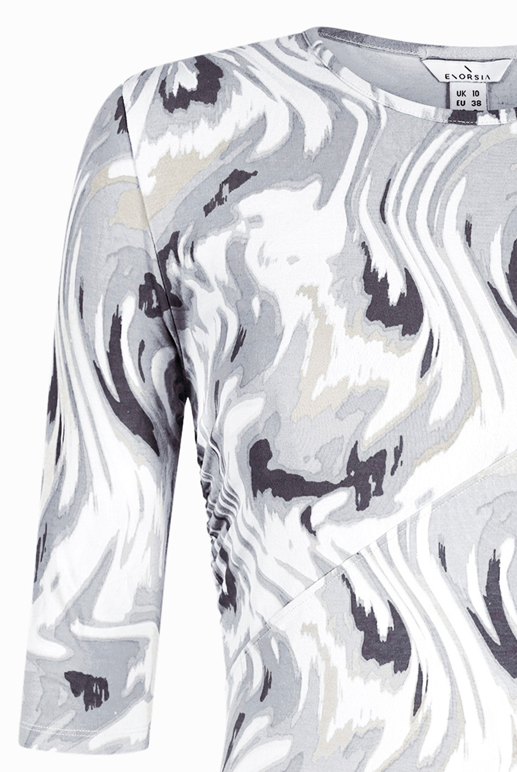 Womens One-Shoulder Fluid Printed Tops