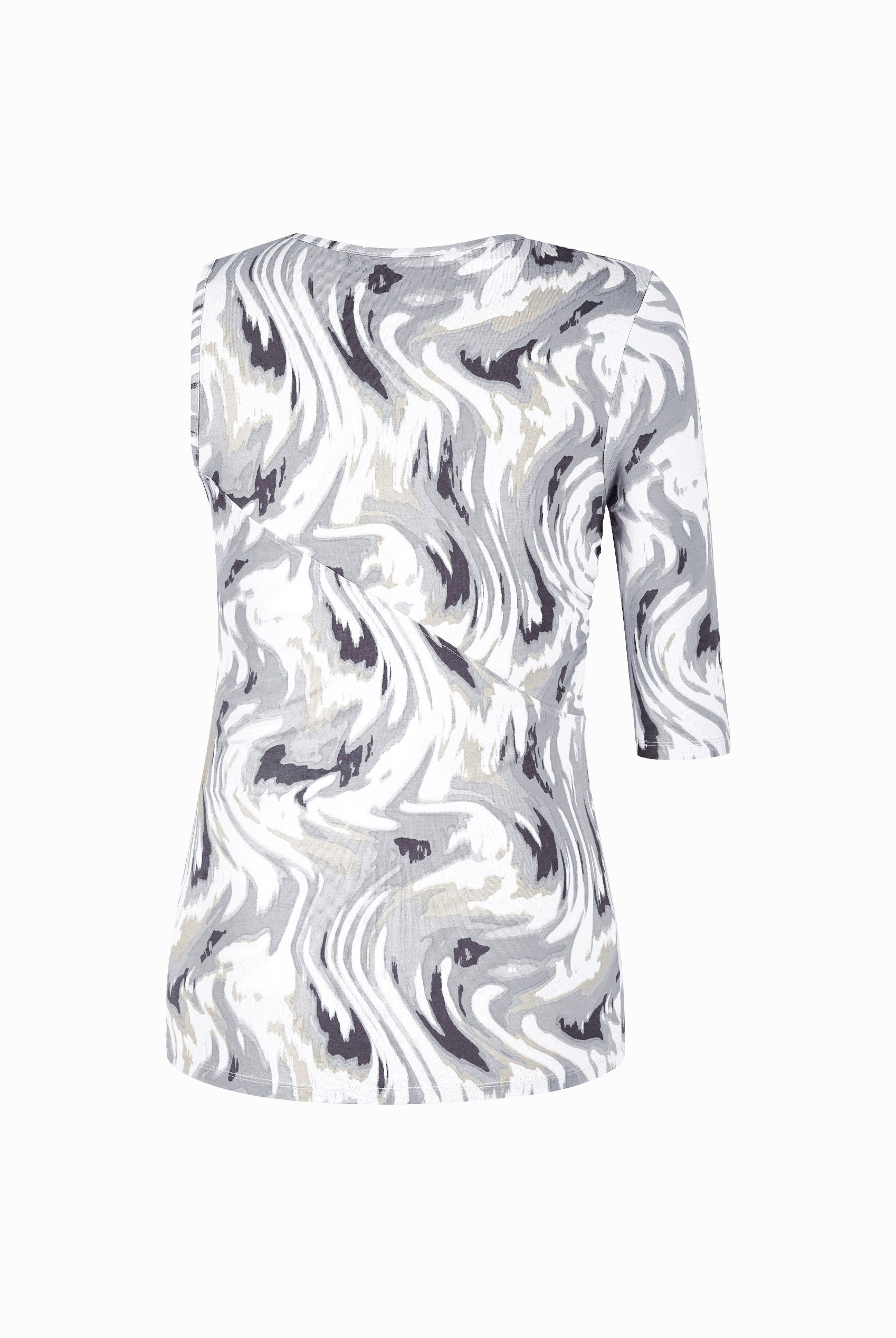 Womens One-Shoulder Fluid Printed Tops