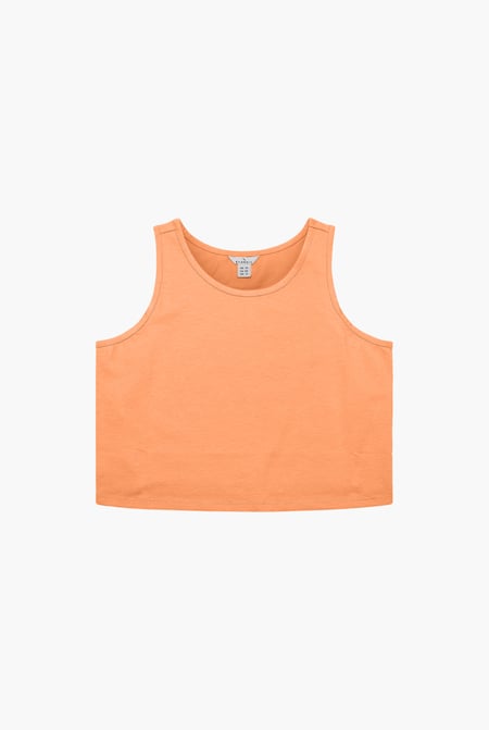 Orange Knotted Tank Top