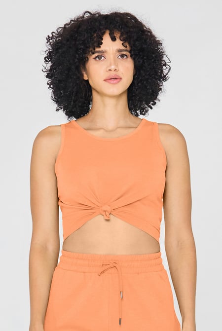 Blue Knotted Tank Top