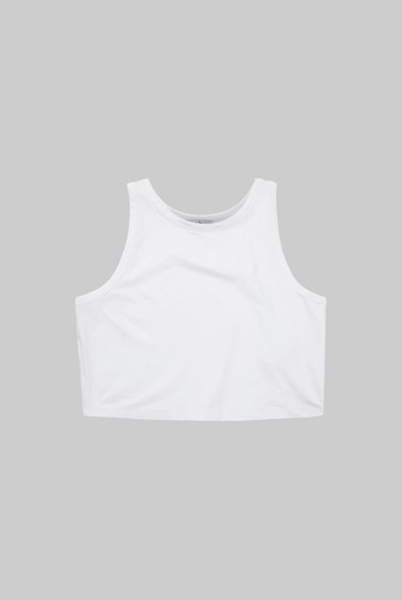 White Knotted Tank Top