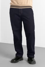 Mens Elasticated Waist Straight fit Jeans