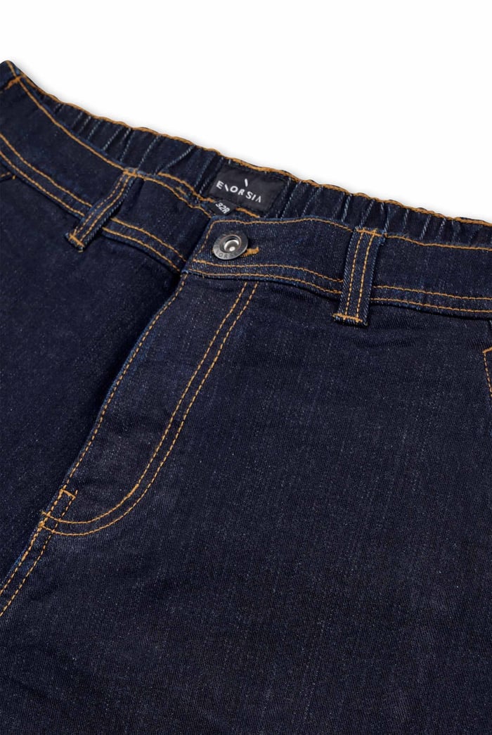 Mens Elasticated Waist Straight fit Jeans