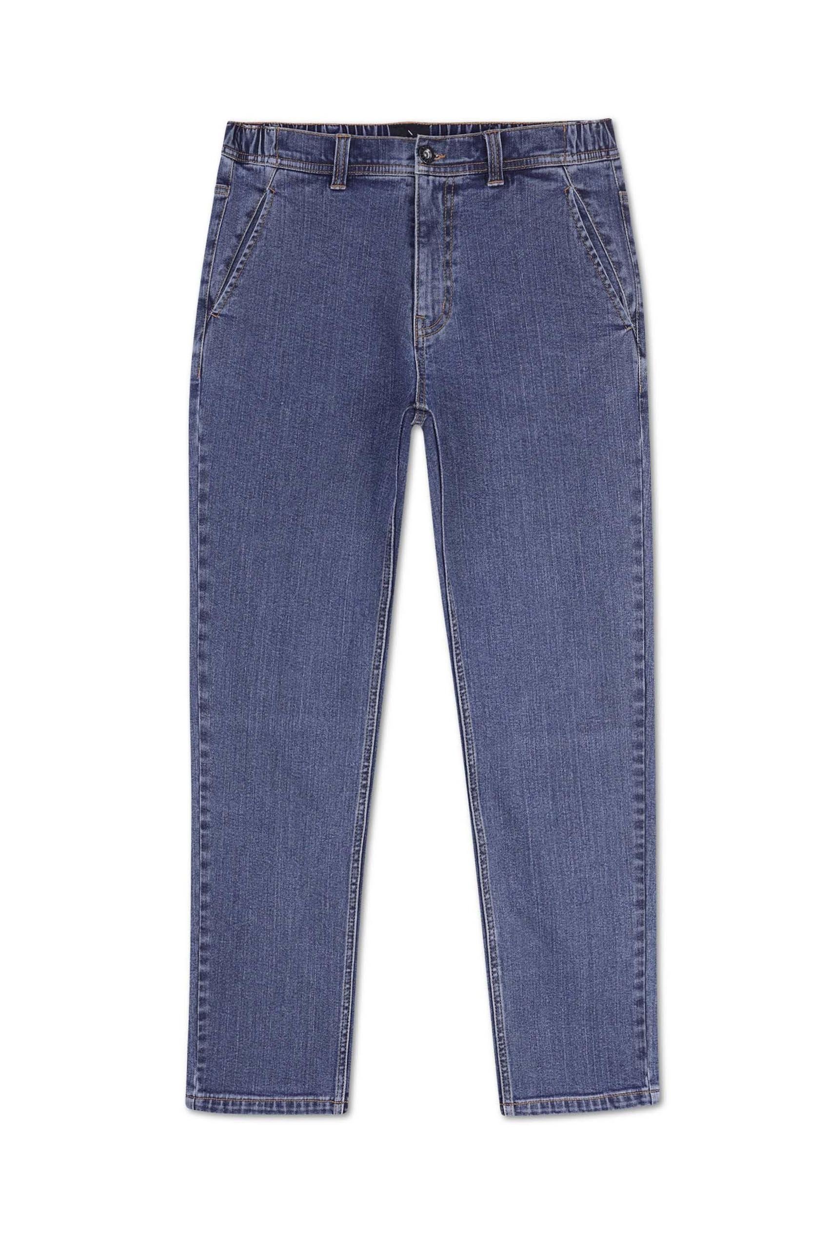 Mens Elasticated Waist Straight fit Jeans
