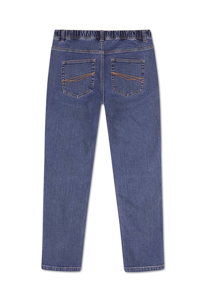 Mens Elasticated Waist Straight fit Jeans