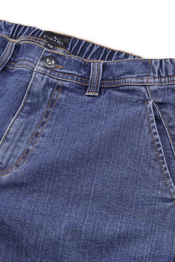 Mens Elasticated Waist Straight fit Jeans