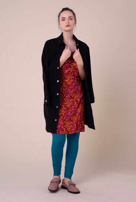 Womens Blue Zip Hem Leggings