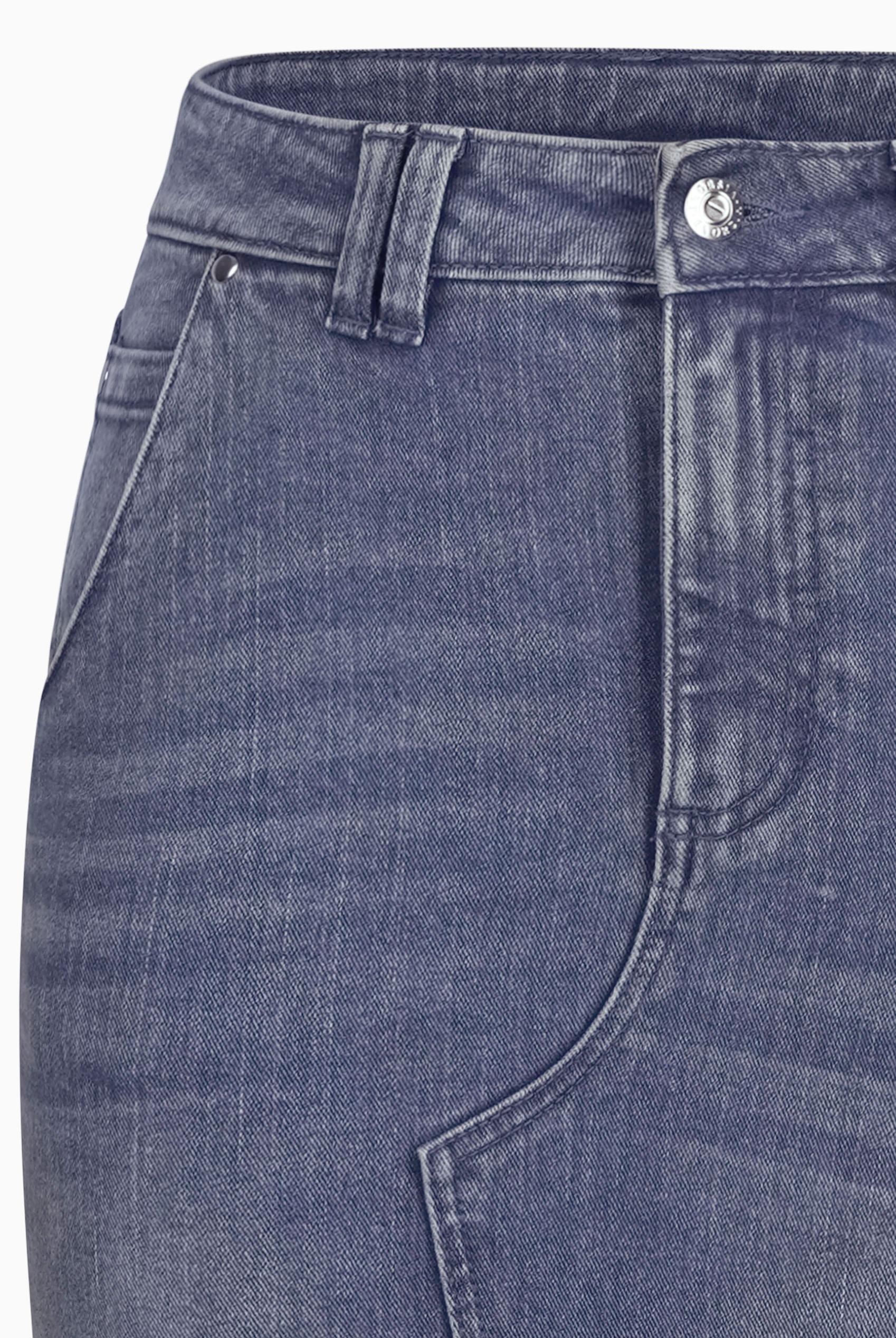 Women's Distressed Hem Denim Skirt